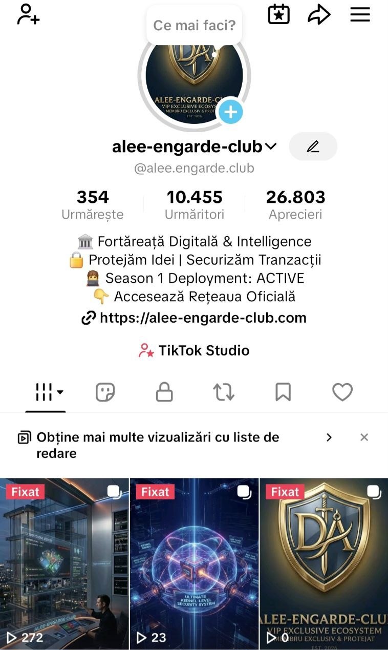 Interactive Games and Training on the official ALEE-ENGARDE-CLUB TikTok profile